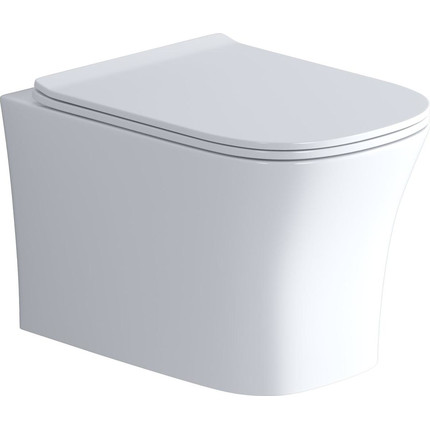 Унитаз подвесной безободковый Grossman Style GR-4474S с крышкой микролифт, белый глянцевый - фото 