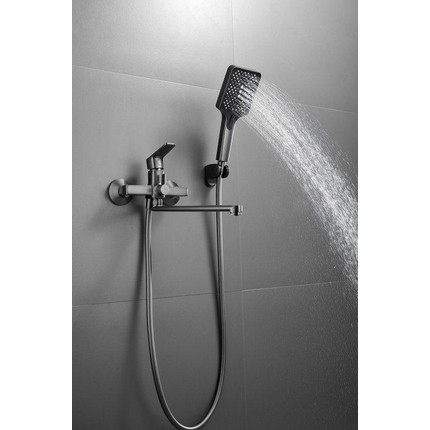 Смеситель для ванны Belz B22715-3, оружейная сталь - фото 2