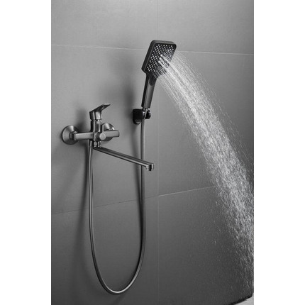 Смеситель для ванны Belz B22715-3, оружейная сталь - фото 8