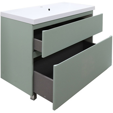 Тумба напольная с раковиной Azario Viola 100/2H 100 см CS00097145, фисташковый - фото 8