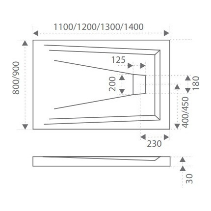 Каменный поддон Bas Атриум 130х90 см - фото 2