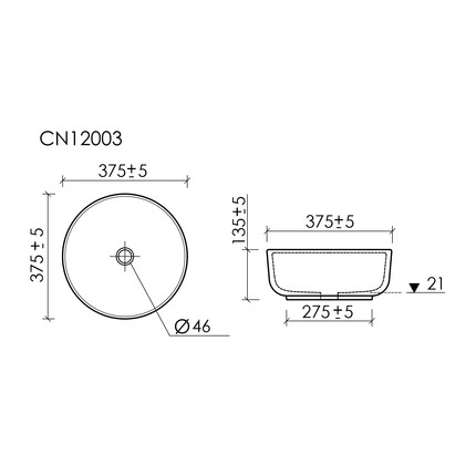Раковина-чаша Ceramicanova Taycan 37 см CN12003 - фото 8