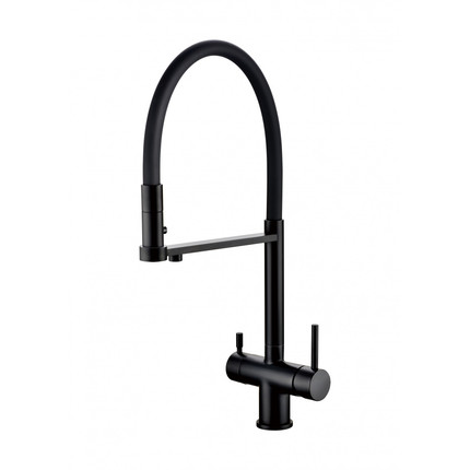 Смеситель для кухни Grocenberg GB4095BL, чёрный матовый - фото 