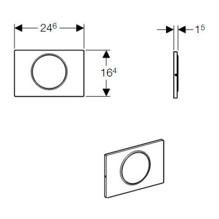 Смывная клавиша Geberit Sigma 10 115.758.KM.5 - фото 2