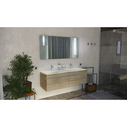 Тумба подвесная с раковиной Velvex Pulsus 140 см tpPUL.140-25, дуб сонома - фото 6