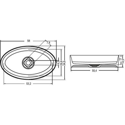 Раковина Riho OVAL 58x35 см F70028 - фото 2