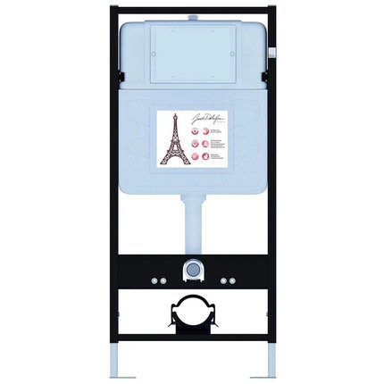 Инсталляция с подвесным безободковым унитазом Jacob Delafon Odeon Rive Gauche EDR103-00, сиденье с тонкой крышкой микролифт - фото 2