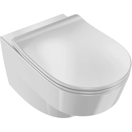 Инсталляция с подвесным безободковым унитазом Jacob Delafon Odeon Rive Gauche EDR103-00, сиденье с тонкой крышкой микролифт - фото 3