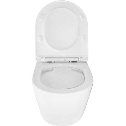 Унитаз подвесной безободковый Azario Uno AZ-2380 с тонкой крышкой микролифт - фото 14