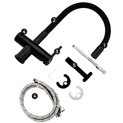 Смеситель для кухни Gappo G4398-36, черный - фото 9