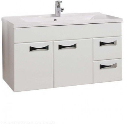 Тумба подвесная с раковиной Акватон Диор 100 см 1A167701DR010, белый - фото 