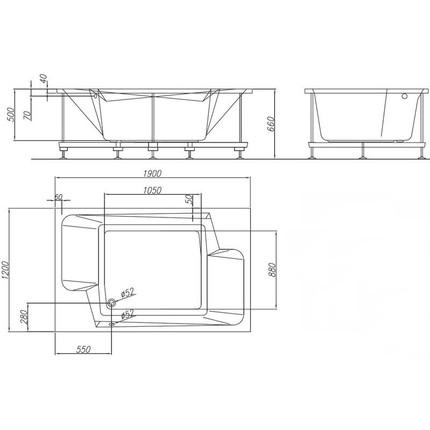 Ванна акриловая Kolpa-San Nabucco 190x120 см - фото 7