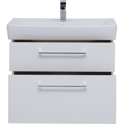 Тумба подвесная с раковиной Dreja Q Max 80 см 77.0007W, белый - фото 5