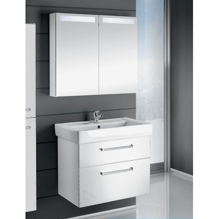 Тумба подвесная с раковиной Dreja Q Max 80 см 77.0007W, белый - фото 3