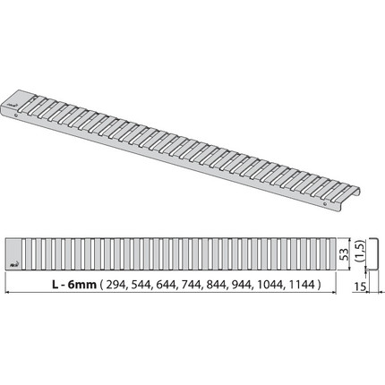 Решетка AlcaPlast LINE-650M для трапа - фото 2