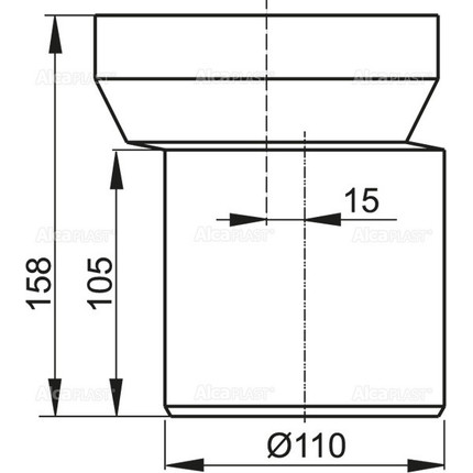 Патрубок для унитаза AlcaPlast A92 эксцентрический - фото, картинка 2 Патрубок для унитаза AlcaPlast A92 эксцентрический - фото 2