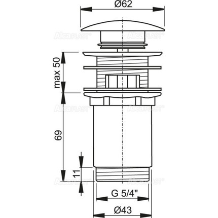 Донный клапан AlcaPlast A392-ANTIC - фото 2