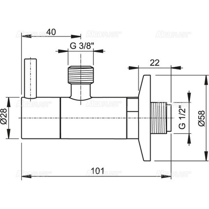 Угловой вентиль AlcaPlast ARV001 с фильтром - фото 2