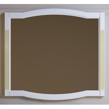 Зеркало Opadiris Лаура 100 см, белый/бежевая патина - фото 