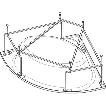 Каркас для ванны Santek Мелвилл 140x140 см 1.WH30.2.403 - фото 