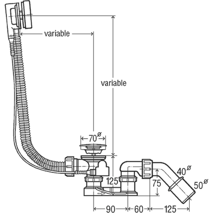 Сифон для ванны Viega Simplex 285357 пластик - фото 2