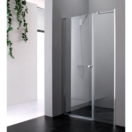 Душевая дверь Cezares 153 см ELENA-W-B-11-80+80-C-Cr, хром/прозрачное - фото 