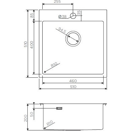 Кухонная мойка Omoikiri AKISAME 51-IN (4973438) 1,2 мм, нержавеющая сталь, Цвет производителя: нержавеющая сталь матовая - фото 6