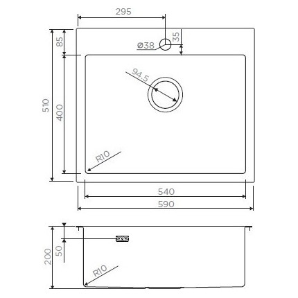 Кухонная мойка Omoikiri AKISAME 59-IN (4973055) 1,2 мм, нержавеющая сталь, Цвет производителя: нержавеющая сталь матовая - фото 5