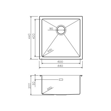 Кухонная мойка Omoikiri TAKI 44-U/IF-IN (4973044) 1,2 мм, нержавеющая сталь, Цвет производителя: нержавеющая сталь матовая - фото 7