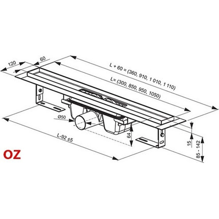Трап Ravak Chrome 750 X01621, Цвет производителя: нержавеющая сталь/мат, Размер трапа: 750 - фото 4