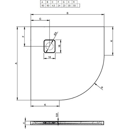 Акриловый поддон Riho Basel 451 90х90 см D005047005 - фото 2