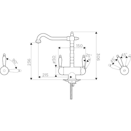 Смеситель для кухни Omoikiri Amagasaki-G 4994019, золото - фото 5