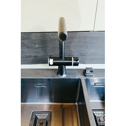 Смеситель для кухни Omoikiri Hotaru-GM-WH 4994053, вороненая сталь/белый - фото 6