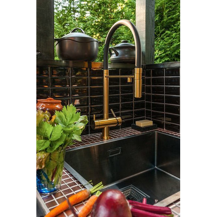 Смеситель для кухни Omoikiri Kanto-PVD-LG 4994014, светлое золото/черный - фото 9