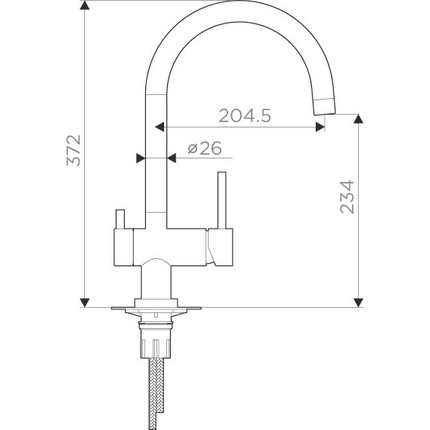 Смеситель для кухни Omoikiri Yamada-AB 4994264, античная латунь - фото, картинка 4 Смеситель для кухни Omoikiri Yamada-AB 4994264, античная латунь - фото 4
