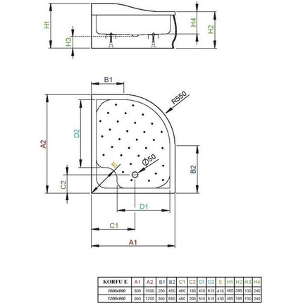 Поддон акриловый Radaway Korfu E 120х90 см 4E91240-03R - фото 2