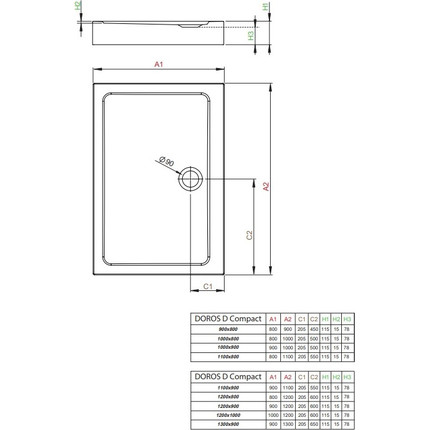 Поддон акриловый Radaway Doros D Compact 120х100 см SDRD1210-05 - фото 2