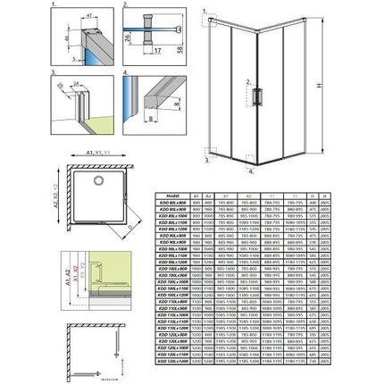 Душевое ограждение Radaway Idea KDD 90х90 см, хром/прозрачное - фото 4