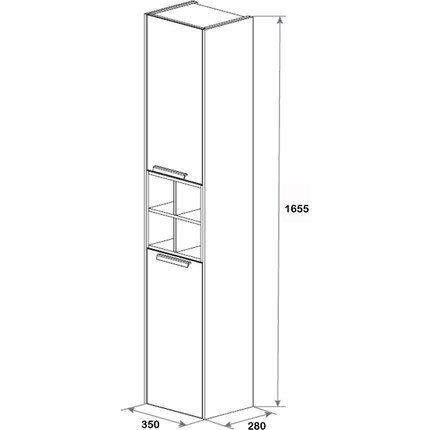 Пенал подвесной Roca Lago 35 см с корзиной 857297806, белый - фото 7