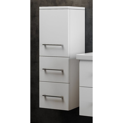 Пенал подвесной Smile Арабеско 35 см, левый, белый - фото 