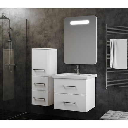 Пенал подвесной Smile Арабеско 35 см, левый, белый - фото 3