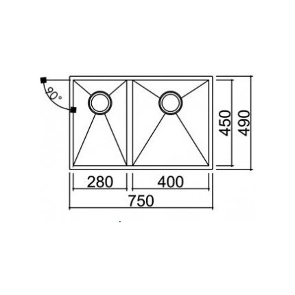 Кухонная мойка Oulin OL-F202 1,2 мм, нержавеющая сталь - фото 5