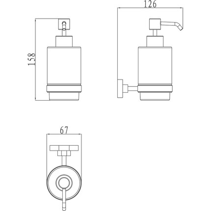 Дозатор для жидкого мыла CR 231 Ravak Chrome X07P223 - фото 4