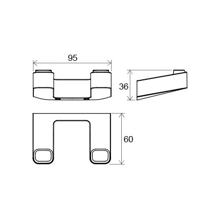 Двойной крючок TD 100 Ravak 10° X07P352 - фото 2