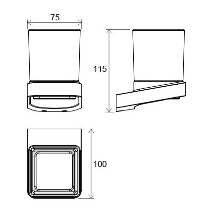 Стакан для зубных щеток TD 210 Ravak 10° X07P321 - фото 3