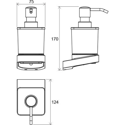 Дозатор для жидкого мыла TD 231 Ravak 10° X07P323 - фото 3