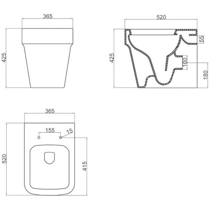 Унитаз приставной BelBagno Marco BB118CB - фото 8