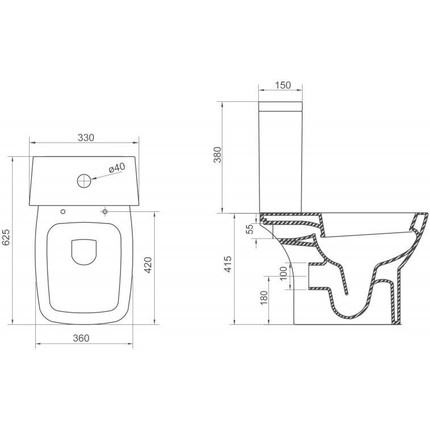 Унитаз-компакт BelBagno Lago BB128CP - фото 7