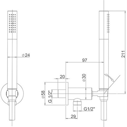 Душевой гарнитур Paini 53CR440TP4 - фото 2