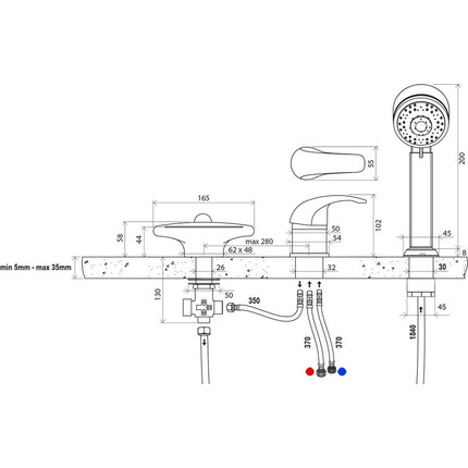 Смеситель для ванны Ravak Rosa RS 025.00 X07P003 - фото, картинка 6 Смеситель для ванны Ravak Rosa RS 025.00 X07P003 - фото 6